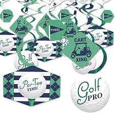 Decorations, themes, and how formal or informal the party turns out often depends on who's on the guest list. Amazon Com Par Tee Time Golf Birthday Or Retirement Party Hanging Decor Party Decoration Swirls Set Of 40 Toys Games