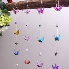 Decorations for a birthday party at home. Diy Handmade Paper Crane With Paper Star Banners Wedding Decorations Birthday Party Banner Valentine S Day Home Party Supplies Party Diy Decorations Aliexpress