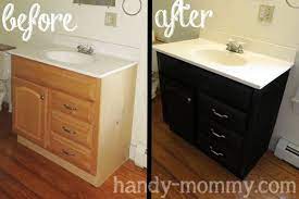 Continental bath & tile, llc can repair any outdated and damaged bathroom vanity. Good How To Refinish Bathroom Vanity With Refinishing A Bathroom Vanity Bathroom Makeo Wooden Bathroom Vanity Refinish Bathroom Vanity Wooden Bathroom Cabinets