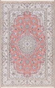 pink fl nain persian area rug 5x8