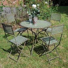 Vintage Blue Rusty Metal Bistro Table