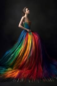 Woman In Couture Ball Gown Made Out Of