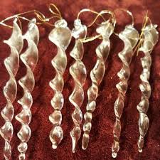 7 Blown Glass Icicles Ornaments 5