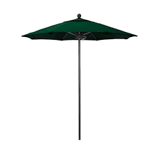 California Umbrella 7 5 Ft Fiberglass Sunbrella Market Umbrella Green