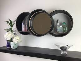 Cosmetic Wall Mirror Floating Shelf