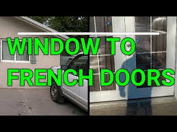 changing out a window to french doors