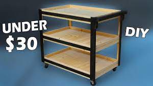 wooden utility cart for under 30