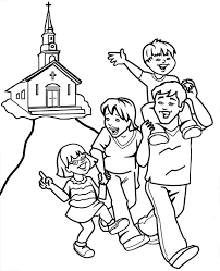 There is a minimum of seven christian churches built in antarctica. Family At Church Coloring Page Free Printable Coloring Pages For Kids