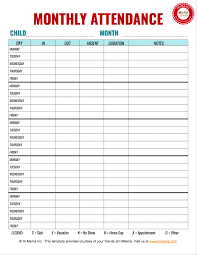 Himama Daycare Sign In Sheet Template Child Care Attendance Form