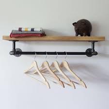 Monroe Trades Wood Metal Hanging Bar Shelf