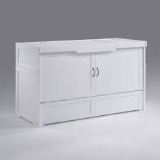 cube queen murphy cabinet bed white by