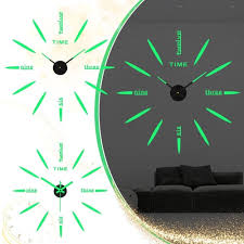 Frameless Luminous Wall Clock Stickers