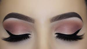 soft mauve winged liner makeup tutorial