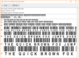 a code 39 barcode font by inflow