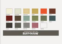 Rust Oleum Universal Colour Chart