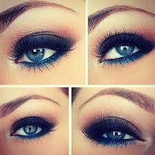 try glowing eye makeup ideas with blue