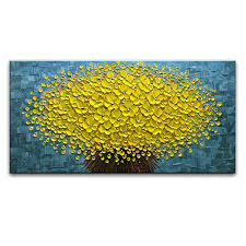 Painting Wall Art Hand Painted Yellow