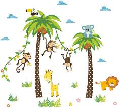 Jungle Wall Stickers Mural Decals Kids
