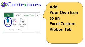 own icon to an excel custom ribbon tab