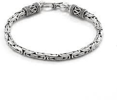 Sterling silver beaded chain bracelet. Amazon Com Silverly Women S 925 Sterling Silver Balinese Rope Chain Bracelet 18 5 Cm Jewelry