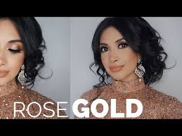 rose gold soft glam wedding makeup look