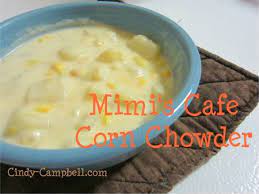 cafe corn chowder cindy cbell