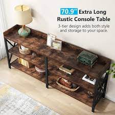 38 H Rectangle Wood Console Table