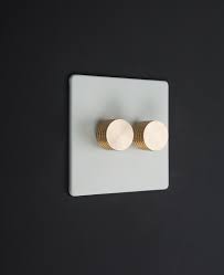 White Double Dimmer Switch