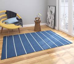 blue stripes dhurrie carpet runner