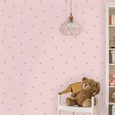 dotty wallpaper pink gold holden decor