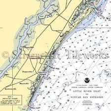 South Carolina Pawleys Island Nautical Chart Decor