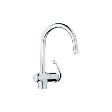 Faucet depot is a leading online retailer of grohe faucets for the kitchen and bathroom, shower fixtures and accessories at unbeatable prices. Grohe Ladylux Pro Chrome 1 Handle Kitchen Faucet With Pull Out Spray In The Kitchen Faucets Department At Lowes Com