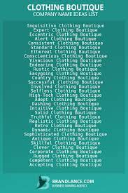 901 clothing boutique name ideas list