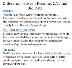 Cv or curriculum vitae is the longest of all formats. Resume Cv And Biodata Gaska Mainelycommerce Com
