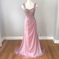 Val Stefani Misty Pink Crystal Aplique Gown 3 Boutique