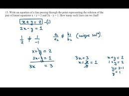 13 Write An Equation Of A Line Passing