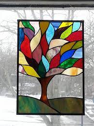 Stained Glass Tree Leaded Glass