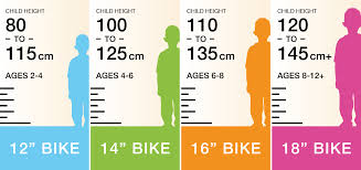 Bike Sizing Chart Singapore Online Kids Bicycle Shop