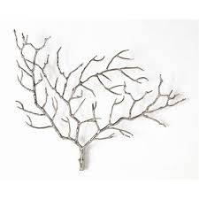 Metal Tree Branch Sculpture Wall Decor