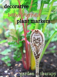 Decorative Wood Plant Markers Garden