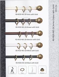 curtain rods no 28 color with gold