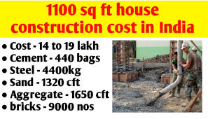 1100 Sq Ft House Construction Cost In