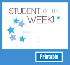 Star Student Of The Week Template Certificate Free Best Photos