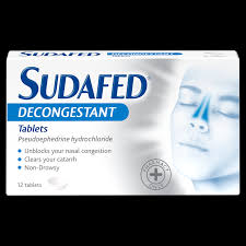 sudafed decongestant 12 tablets