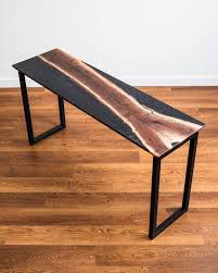 Please confirm item location with a live edge black walnut burl small coffee table or side table with tree limb legs, circa 1960s. How To Build A Live Edge Epoxy Resin Reverse River Table Crafted Workshop