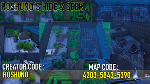 Type in (or copy/paste) the map code you want to load up. Roshuno S Hide And Seek Map Fortnitecreative