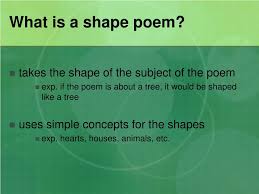 shape poetry powerpoint presentation