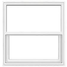 To clean the tracks or sill areas of usually the rough opening must be sized 1/2 larger than the frame in both width and height. Jeld Wen Premium Atlantic Vinyl 35 75 In X 37 125 In X 3 In Jamb Vinyl New Construction White Impact Single Hung Window In The Single Hung Windows Department At Lowes Com
