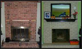 Painted Brick Fireplaces Before And