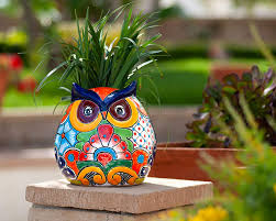 enchanted talavera pottery owl